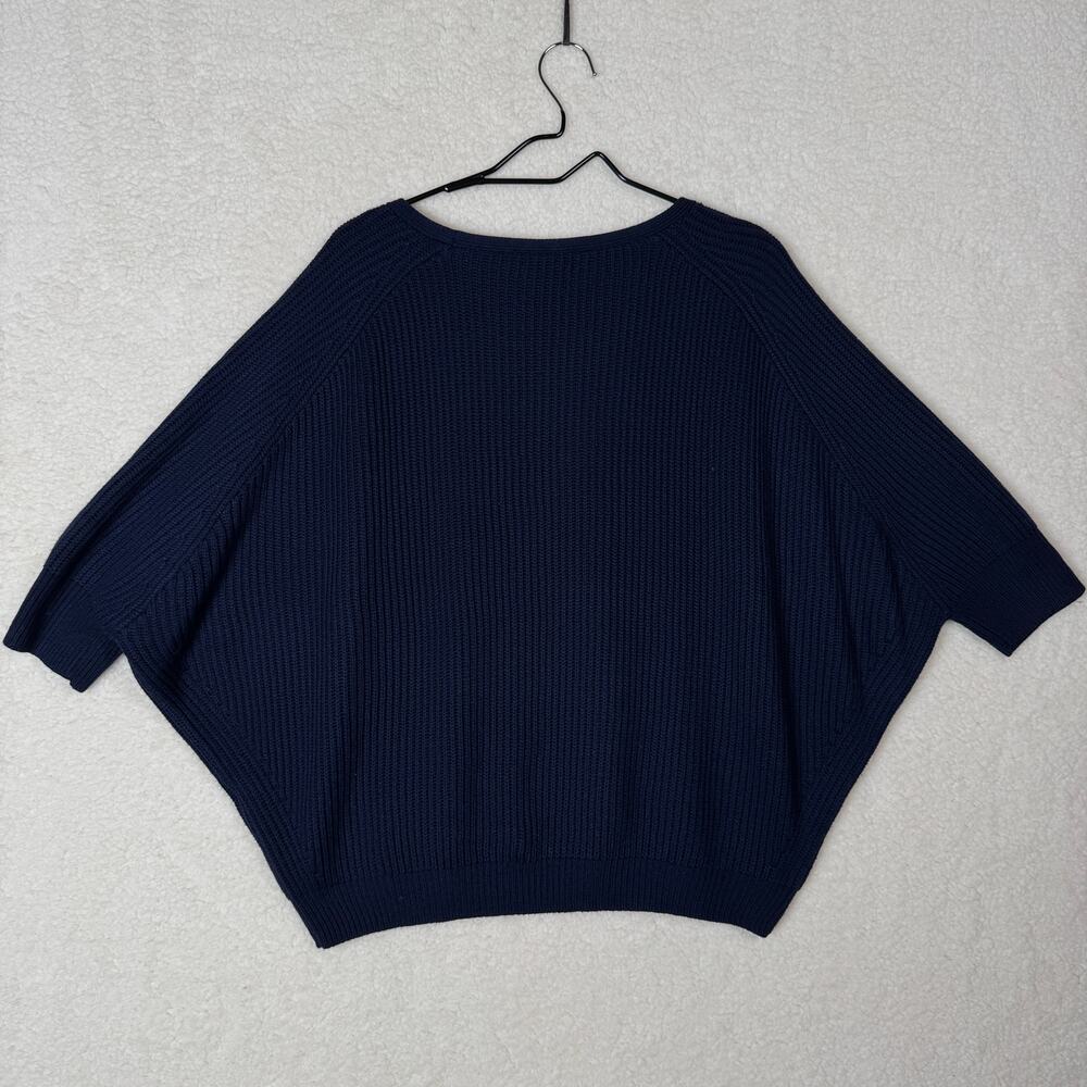 Chicos Sweater Womens 2 L Dolman Sleeve Knit Oversized Cozy Neutral Relaxed - Picture 3 of 5